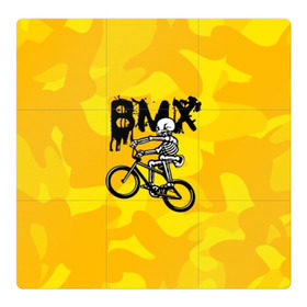 Магнитный плакат 3Х3 с принтом BMX в Екатеринбурге, Полимерный материал с магнитным слоем | 9 деталей размером 9*9 см | bike | bmx | bones | extreme | skeleton | skull | sport | велосипед | скелет | спорт | череп | экстрим