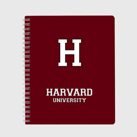 Тетрадь с принтом Harvard University_форма в Екатеринбурге, 100% бумага | 48 листов, плотность листов — 60 г/м2, плотность картонной обложки — 250 г/м2. Листы скреплены сбоку удобной пружинной спиралью. Уголки страниц и обложки скругленные. Цвет линий — светло-серый
 | harvard university | гарвард | колледж | образование | студенты | сша | университет | школа