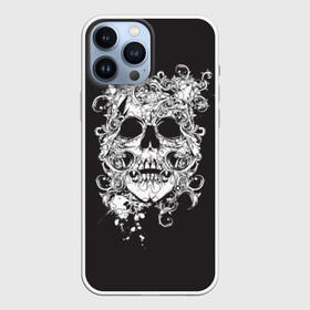 Чехол для iPhone 13 Pro Max с принтом Череп в Екатеринбурге,  |  | paints | skeleton | skull | картинка | картинки | кости | краски | мода | скелет | тренд | тренды | череп