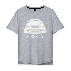 Мужская футболка хлопок Oversize с принтом Toyota Cresta JZX100 в Екатеринбурге, 100% хлопок | свободный крой, круглый ворот, “спинка” длиннее передней части | cresta jzx100 | jzx100 | toyota | toyota cresta | toyota cresta jzx100