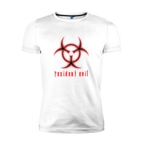 Мужская футболка премиум с принтом Resident Evil в Екатеринбурге, 92% хлопок, 8% лайкра | приталенный силуэт, круглый вырез ворота, длина до линии бедра, короткий рукав | 