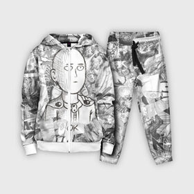 Детский костюм 3D с принтом Чернобелый Сайтама в Екатеринбурге,  |  | Тематика изображения на принте: anime | one punch man | saitama | аниме | ван панч мен | ванпанчмен | сайтама