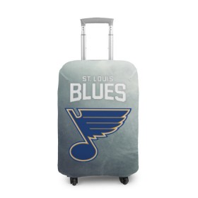 Чехол для чемодана 3D с принтом St. Louis Blues в Екатеринбурге, 86% полиэфир, 14% спандекс | двустороннее нанесение принта, прорези для ручек и колес | nhl | st. louis blues | блюз | нхл | сент луиз | сент луис | сент луис блюз | тарасенко | хоккей | шайба