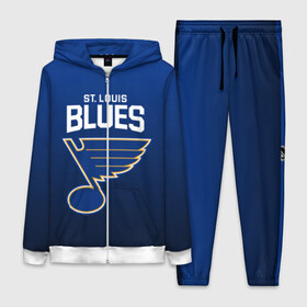 Женский костюм 3D с принтом St. Louis Blues в Екатеринбурге,  |  | nhl | st. louis blues | блюз | нхл | сент луиз | сент луис | сент луис блюз | тарасенко | хоккей | шайба