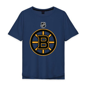 Мужская футболка хлопок Oversize с принтом Boston Bruins NHL в Екатеринбурге, 100% хлопок | свободный крой, круглый ворот, “спинка” длиннее передней части | boston | boston bruins | hockey | nhl | бостон | бостон брюинз | кубок стенли | нхл | спорт | хоккей | шайба