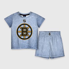 Детский костюм с шортами 3D с принтом Boston Bruins в Екатеринбурге,  |  | boston | boston bruins | hockey | nhl | бостон | бостон брюинз | кубок стенли | нхл | спорт | хоккей | шайба