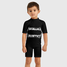 Детский купальный костюм 3D с принтом Metallica в Екатеринбурге, Полиэстер 85%, Спандекс 15% | застежка на молнии на спине | guitar | hard | heavymetal | metal | metallica | music | rock | гитара | картинка | картинки | метал | металика | металлика | мода | музыка | рок | тренд | тренды | треш | трэш | тяжелый | хард