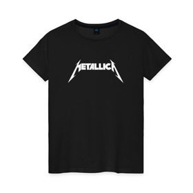 Женская футболка хлопок с принтом METALLICA (НА СПИНЕ) в Екатеринбурге, 100% хлопок | прямой крой, круглый вырез горловины, длина до линии бедер, слегка спущенное плечо | matters metallica | music | nothing else | rock | trash metal | группа | металлика | музыка | музыканты | рок | трэш металл