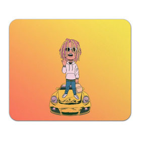 Коврик для мышки прямоугольный с принтом Lil Pump - Flex Like Ouu в Екатеринбурге, натуральный каучук | размер 230 х 185 мм; запечатка лицевой стороны | Тематика изображения на принте: flex like ouu | gucci | gucci gang | hip hop | lil | lil pump | pump | rap | trap | гучи | гучи гэнг | лил | лил памп | насос | памп | рэп | трэп | хип хоп