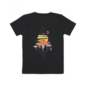 Детская футболка хлопок с принтом Галактика Абстракция в Екатеринбурге, 100% хлопок | круглый вырез горловины, полуприлегающий силуэт, длина до линии бедер | абстракция | в космосе | галактика | звезды | космос | планета | планеты