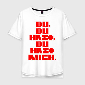 Мужская футболка хлопок Oversize с принтом RAMMSTEIN в Екатеринбурге, 100% хлопок | свободный крой, круглый ворот, “спинка” длиннее передней части | music | rammstein | rock | группа | музыка | музыканты | рамштайн | рок