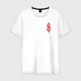 Мужская футболка хлопок с принтом Slipknot в Екатеринбурге, 100% хлопок | прямой крой, круглый вырез горловины, длина до линии бедер, слегка спущенное плечо. | slipknot | slipknot футболка | слипкнот | слипонт | футболка слипкнот