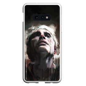 Чехол для Samsung S10E с принтом Клифф (DEATH STRANDING) в Екатеринбурге, Силикон | Область печати: задняя сторона чехла, без боковых панелей | cliff | death | game | games | hideo | kojima | logo | mads | mikkelsen | norman | porter | reedus | sam | stranding | дес | игра | игры | клифф | кодзима | лого | миккельсен | портер | ридус | стрендинг | сэм | хидео