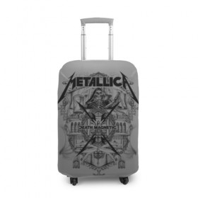 Чехол для чемодана 3D с принтом Metallica в Екатеринбурге, 86% полиэфир, 14% спандекс | двустороннее нанесение принта, прорези для ручек и колес | album | black | concert | heavy | kirk | metal | metallica | music | rock | tolls | джеймс хэтфилд | кирк хэмметт | клифф бёртон | ларс ульрих | метал | металлика | трэш