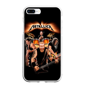 Чехол для iPhone 7Plus/8 Plus матовый с принтом Metallica в Екатеринбурге, Силикон | Область печати: задняя сторона чехла, без боковых панелей | album | black | concert | heavy | kirk | metal | metallica | music | rock | tolls | джеймс хэтфилд | кирк хэмметт | клифф бёртон | ларс ульрих | метал | металлика | трэш