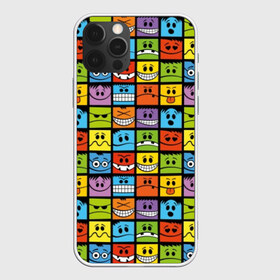 Чехол для iPhone 12 Pro Max с принтом Эмодзи в Екатеринбурге, Силикон |  | blue | bright | emoji | emotion | funny | green | orange | purple | red | smiley face | yellow | желтый | забавный | зеленый | красный | лицо | оранжевый | смайлик | смешной | фиолетовый | эмодзи | эмоция | яркий