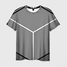 Мужская футболка 3D с принтом Полосы в Екатеринбурге, 100% полиэфир | прямой крой, круглый вырез горловины, длина до линии бедер | полосы
куб
квадрат
иллюзия
оптическая иллюзия