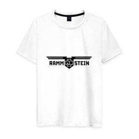 Мужская футболка хлопок с принтом Rammstein в Екатеринбурге, 100% хлопок | прямой крой, круглый вырез горловины, длина до линии бедер, слегка спущенное плечо. | germany | rammstein | индостриал металл | немецкая группа | немцы | пиротехника | раммштайн | рок | рок группа | три икса | ххх