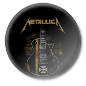 Значок с принтом Metallica в Екатеринбурге,  металл | круглая форма, металлическая застежка в виде булавки | album | black | concert | heavy | kirk | metal | metallica | music | rock | tolls | джеймс хэтфилд | кирк хэмметт | клифф бёртон | ларс ульрих | метал | металлика | трэш