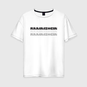 Женская футболка хлопок Oversize с принтом Rammstein в Екатеринбурге, 100% хлопок | свободный крой, круглый ворот, спущенный рукав, длина до линии бедер
 | mutter | rammstein | ramstein | группа | кристоф шнайдер | лоренц | метал | немецкая | оливер ридель | пауль ландерс | раммштайн | рамштайн | рихард круспе | рок | тилль линдеманн