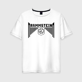 Женская футболка хлопок Oversize с принтом Rammstein в Екатеринбурге, 100% хлопок | свободный крой, круглый ворот, спущенный рукав, длина до линии бедер
 | mutter | rammstein | ramstein | группа | кристоф шнайдер | лоренц | метал | немецкая | оливер ридель | пауль ландерс | раммштайн | рамштайн | рихард круспе | рок | тилль линдеманн