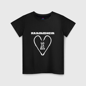 Детская футболка хлопок с принтом Rammstein в Екатеринбурге, 100% хлопок | круглый вырез горловины, полуприлегающий силуэт, длина до линии бедер | rammstein | rock | атрибутика | боль | группа | линдеманн | любовь | мерч | музыка | музыкант | немецкий | певец | раммштайн | рамштайн | рок | рок группа | рок музыка | рокер | сердце | тилль линдеманн