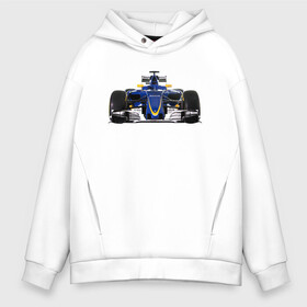 Мужское худи Oversize хлопок с принтом Sauber F1 Team в Екатеринбурге, френч-терри — 70% хлопок, 30% полиэстер. Мягкий теплый начес внутри —100% хлопок | боковые карманы, эластичные манжеты и нижняя кромка, капюшон на магнитной кнопке | f1. болид | авто | гонки | формула 1