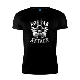 Мужская футболка премиум с принтом Kottak Attack в Екатеринбурге, 92% хлопок, 8% лайкра | приталенный силуэт, круглый вырез ворота, длина до линии бедра, короткий рукав | scorpions | альбом | джеймс коттак