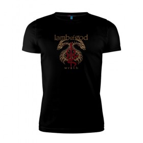 Мужская футболка премиум с принтом Lamb of God в Екатеринбурге, 92% хлопок, 8% лайкра | приталенный силуэт, круглый вырез ворота, длина до линии бедра, короткий рукав | американская | грув | группа | крис адлер | марк мортон | метал | рэнди блайт
