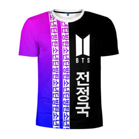 Мужская футболка 3D спортивная с принтом BTS (Jeon Jungkook) в Екатеринбурге, 100% полиэстер с улучшенными характеристиками | приталенный силуэт, круглая горловина, широкие плечи, сужается к линии бедра | bts | k pop | pop | бтс | к поп | любовь | поп