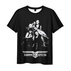 Мужская футболка 3D с принтом Rammstein в Екатеринбурге, 100% полиэфир | прямой крой, круглый вырез горловины, длина до линии бедер | rammstein | till lindemann | берлин | германия | металл | музыка | рамштайн | тилль линдеманн