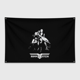 Флаг-баннер с принтом Rammstein в Екатеринбурге, 100% полиэстер | размер 67 х 109 см, плотность ткани — 95 г/м2; по краям флага есть четыре люверса для крепления | rammstein | till lindemann | берлин | германия | металл | музыка | рамштайн | тилль линдеманн