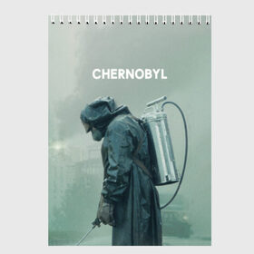 Скетчбук с принтом Чернобыль в Екатеринбурге, 100% бумага
 | 48 листов, плотность листов — 100 г/м2, плотность картонной обложки — 250 г/м2. Листы скреплены сверху удобной пружинной спиралью | 2019 | chernobyl | hbo | pripyat | припять | сериал | чернобыль