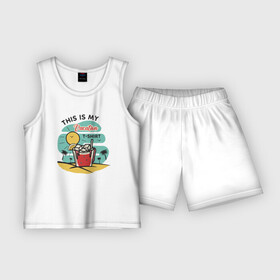 Детская пижама с шортами хлопок с принтом Футболка Для Отдыха в Екатеринбурге,  |  | каникулы | летние | лето | море | морские | отпуск
