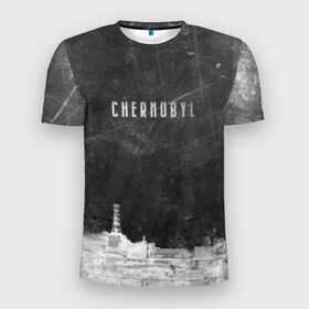 Мужская футболка 3D спортивная с принтом Чернобыль 3 в Екатеринбурге, 100% полиэстер с улучшенными характеристиками | приталенный силуэт, круглая горловина, широкие плечи, сужается к линии бедра | Тематика изображения на принте: 2019 | chernobyl | hbo | pripyat | припять | сериал | чернобыль