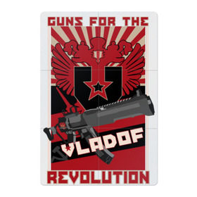 Магнитный плакат 2Х3 с принтом VLADOF-GUNS FOR THE REVOLUTION в Екатеринбурге, Полимерный материал с магнитным слоем | 6 деталей размером 9*9 см | 