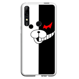 Чехол для Honor P Smart Z с принтом MONOKUMA (КАПЮШОН) в Екатеринбурге, Силикон | Область печати: задняя сторона чехла, без боковых панелей | Тематика изображения на принте: anime | bear | black  white | danganronpa | kurokuma | monodam | monokuma | monomi | monotaro | pink | rabbit | school | shirokuma | аниме | главарь | мoноми | монокума | черно белый | школа