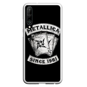 Чехол для Honor P30 с принтом Metallica в Екатеринбурге, Силикон | Область печати: задняя сторона чехла, без боковых панелей | album | black | concert | heavy | kirk | metal | metallica | music | rock | tolls | джеймс хэтфилд | кирк хэмметт | клифф бёртон | ларс ульрих | метал | металлика | трэш