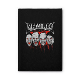 Обложка для автодокументов с принтом Metallica в Екатеринбурге, натуральная кожа |  размер 19,9*13 см; внутри 4 больших “конверта” для документов и один маленький отдел — туда идеально встанут права | album | black | concert | heavy | kirk | metal | metallica | music | rock | tolls | джеймс хэтфилд | кирк хэмметт | клифф бёртон | ларс ульрих | метал | металлика | трэш