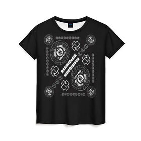 Женская футболка 3D с принтом Rammstein в Екатеринбурге, 100% полиэфир ( синтетическое хлопкоподобное полотно) | прямой крой, круглый вырез горловины, длина до линии бедер | du hast | heavy | herzeleid | metal | mutter | rammstein | reise | rosenrot | sehnsucht | till lindemann | группа | метал | рамштайн | рок | тилль линдеманн | хард