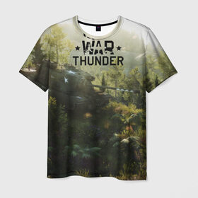Мужская футболка 3D с принтом Гром войны в Екатеринбурге, 100% полиэфир | прямой крой, круглый вырез горловины, длина до линии бедер | war thunder | war thunder 2019 | war thunder лучшие | war thunder самолеты | war thunder танки | вар тандер | гром войны | игра war thunder | купить футболку war thunder | футболки war thunder