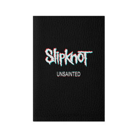 Обложка для паспорта матовая кожа с принтом Slipknot Unsainted в Екатеринбурге, натуральная матовая кожа | размер 19,3 х 13,7 см; прозрачные пластиковые крепления | 2019 | metal | music | new | rock | single | slipknot | unsainted