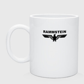 Кружка с принтом Rammstein в Екатеринбурге, керамика | объем — 330 мл, диаметр — 80 мм. Принт наносится на бока кружки, можно сделать два разных изображения | metallica | music | rammstein | rock | металл | металлика | музыка | раммштайн | рок | рок группа