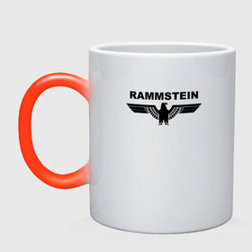 Кружка хамелеон с принтом Rammstein в Екатеринбурге, керамика | меняет цвет при нагревании, емкость 330 мл | metallica | music | rammstein | rock | металл | металлика | музыка | раммштайн | рок | рок группа