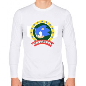 Мужской лонгслив хлопок с принтом SONIC JAPAN в Екатеринбурге, 100% хлопок |  | hedgehog | metal sonic | silver | silver the hedgehog | sonic | sonic boom | sonic the hedgehog | ёж сонник | игры | соник | фильмы