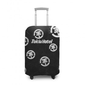 Чехол для чемодана 3D с принтом Tokio Hotel в Екатеринбурге, 86% полиэфир, 14% спандекс | двустороннее нанесение принта, прорези для ручек и колес | 