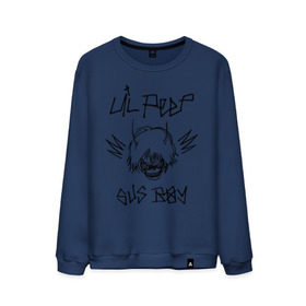 Мужской свитшот хлопок с принтом Lil Peep в Екатеринбурге, 100% хлопок |  | crybaby | gustav elijah ahr | hellboy | lil peep | lilpeep | peep | rap | густав элайджа ар | лил пип | рэп | хип хоп | эмо рэп