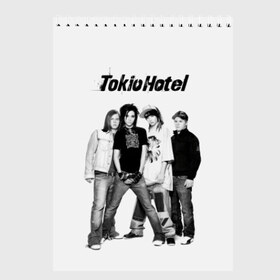 Скетчбук с принтом Tokio Hotel в Екатеринбурге, 100% бумага
 | 48 листов, плотность листов — 100 г/м2, плотность картонной обложки — 250 г/м2. Листы скреплены сверху удобной пружинной спиралью | alternative rock | band | bill kaulitz | boys | german | hotel | music | pop rock | powerpop | synthpop | tokyo | tom ka | альтернативный рок | билл каулитц | георг листинг | группа | густав шефер | мальчики | музыка | немецкая | отель | пауэр поп