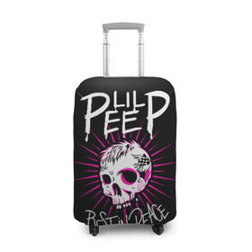 Чехол для чемодана 3D с принтом Lil Peep в Екатеринбурге, 86% полиэфир, 14% спандекс | двустороннее нанесение принта, прорези для ручек и колес | crybaby | gustav elijah ahr | hellboy | lil peep | lilpeep | peep | rap | густав элайджа ар | лил пип | рэп | хип хоп | эмо рэп