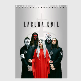 Скетчбук с принтом Lacuna Coil в Екатеринбурге, 100% бумага
 | 48 листов, плотность листов — 100 г/м2, плотность картонной обложки — 250 г/м2. Листы скреплены сверху удобной пружинной спиралью | Тематика изображения на принте: alternative | cristina scabbia | epic metal | goth | gothic | lacuna | lacuna coil | melodic metal | metal | nu metal | rock | готик рок | готика | готический рок | метал